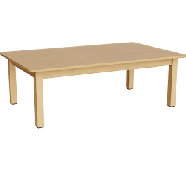 Perspective view of Birch Activity Tables, Rectangle 30" x 48" sx 16" 
