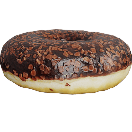 Perspective view of Chocolate Bagel