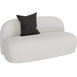 Perspective view of Carraway Taupe Upcycled Chenille Loveseat