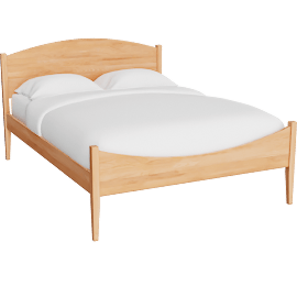 Perspective view of Luna Bed Qu