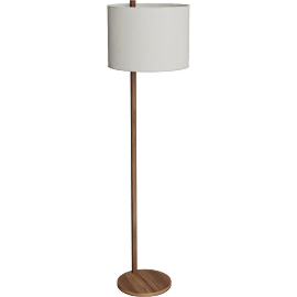 Perspective view of Everett Floor lamp 72h, Walnut