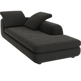 Perspective view of AMERICANO - CORNER CHAISE LONG RAF - DEEP