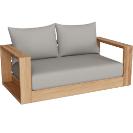 Perspective view of Neroli Outdoor 2 Seater Sofa, Grey