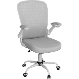 Perspective view of Balance Grey Mesh Office Chair, Ergonomic, Swivel, Low Back, Adjustable