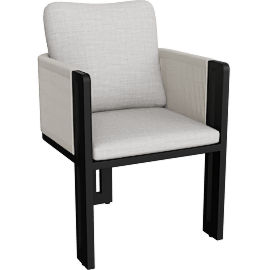 Perspective view of Vita Outdoor Dining Chair