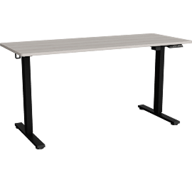 Perspective view of Lando 59 Black Electric Adjustable Desk