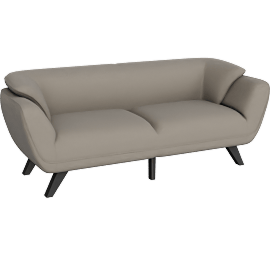 Perspective view of Nayeli 86 Linen Fabric Sofa, Brown