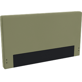 Perspective view of Rectangle Sage Corduroy King Uph Headboard