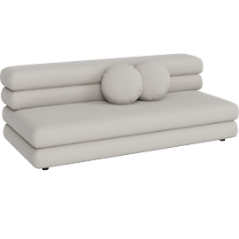 Perspective view of Luca Modular Loveseat Beige