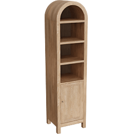 Perspective view of Nalu 72 Arch Cabinet, Natural