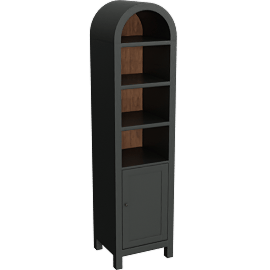 Perspective view of Nalu 72 Arch Cabinet, Black