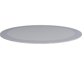 Perspective view of Like Home Rug, 5'4" Round, Silver