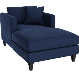 Perspective view of Katie II 38 Fabric Chaise Lounge