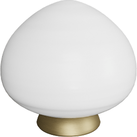 Perspective view of Osiris oval table lamp, Brushed Gold