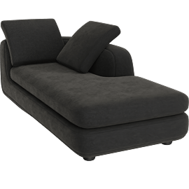 Perspective view of AMERICANO - CORNER CHAISE LONG RAF - STANDARD
