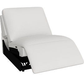 Perspective view of Brennan Armless Recliner (extended)