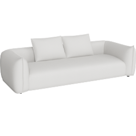 Perspective view of Alma Outdoor 3 Seater Sofa