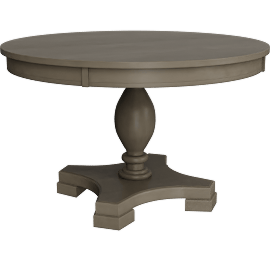 Perspective view of Wallen Round Grey Oak Dining Table