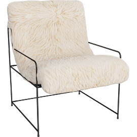 Perspective view of Fable Sheepskin Chair