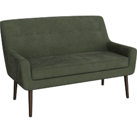 Perspective view of Kendra Green Settee