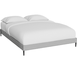 Perspective view of Marley Queen Upholstered Platform Bed
