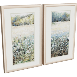 Perspective view of Wildflowers Artwork Set of 2