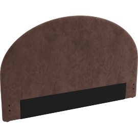 Perspective view of Arch Espresso Velvet King Uph Headboard