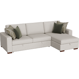 Perspective view of Alonza 2 Piece Sectional with Reversible Chaise