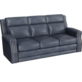 Perspective view of Henlsey 87 Power Sofa, Blue