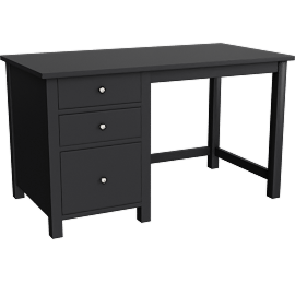 Perspective view of Felipe Black Vanity Desk