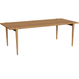 Perspective view of OTTO DINING TABLE, OAK