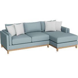 Perspective view of Palmoro 115 2 Piece Sectional With Right Arm Facing Chaise