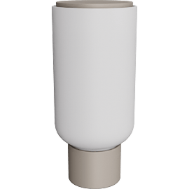 Perspective view of Arpeggio lamp 6 diam, 13.5h, Smoke