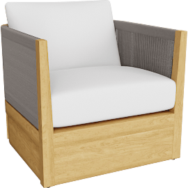 Perspective view of Newport Outdoor Lounge Chair