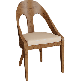 Perspective view of LT Grace Dining Chair