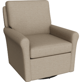 Perspective view of Blissbound Swivel Glider Armchair, Nursery Chair