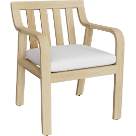 Perspective view of Zoe Outdoor Dining Arm Chair