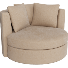 Perspective view of Gibson IV 49 Pink Swivel Cuddler