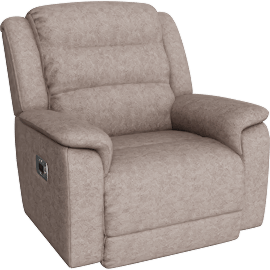 Perspective view of La-Z-Boy Redwood Mushroom 44 Power Rocker 4 Motor Recliner With Power Headrest Lumbar & USB