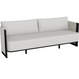 Perspective view of Vita Outdoor 3 Seater Sofa