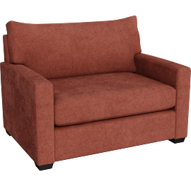 Perspective view of Aramis II Cinnamon 53 Twin Sleeper With Memory Foam Mattress