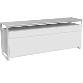 Perspective view of Bari Buffet, White