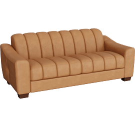 Perspective view of Bolton Top Grain Leather Sofa