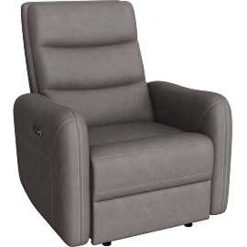 Perspective view of Casimir Charcoal Fabric 34 Power Recliner With Usb