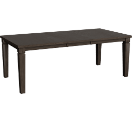Perspective view of Shannock Dark Espresso Extendable 66-84 Dining Table