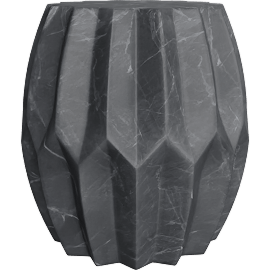 Perspective view of Elva Side Table, Black Marble