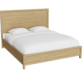 Perspective view of Mika California King Wood Platform Bed