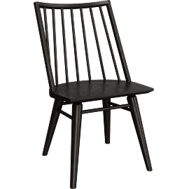 Perspective view of Lewis Side Chair Blk