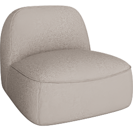 Perspective view of Nomi Earth Armless Swivel Chair