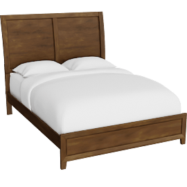 Perspective view of Bailie Walnut Brown Platform Twin Bed
